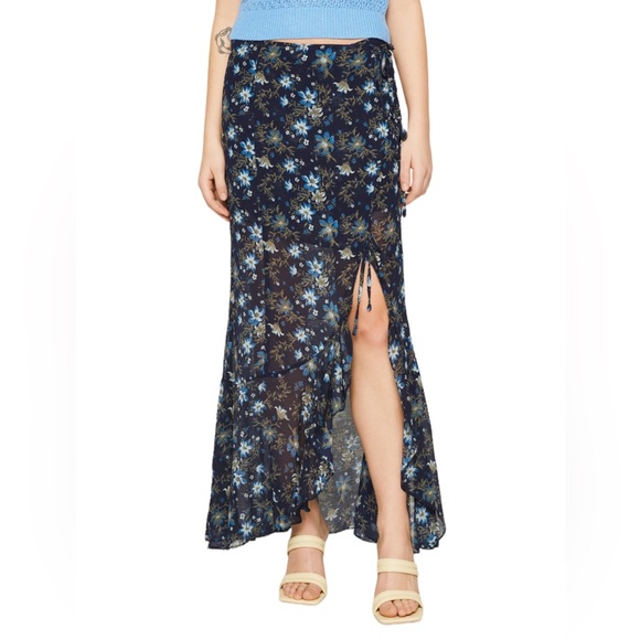FREE PEOPLE Floral High Low Maxi Skirt - Picture 4 of 14